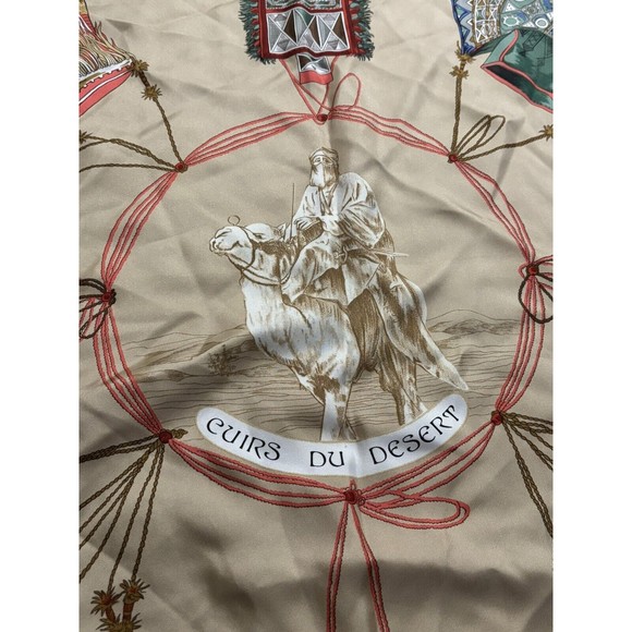 Authentic HERMES "CUIRS DU DESERT" Silk Scarf Carre - Picture 6 of 8
